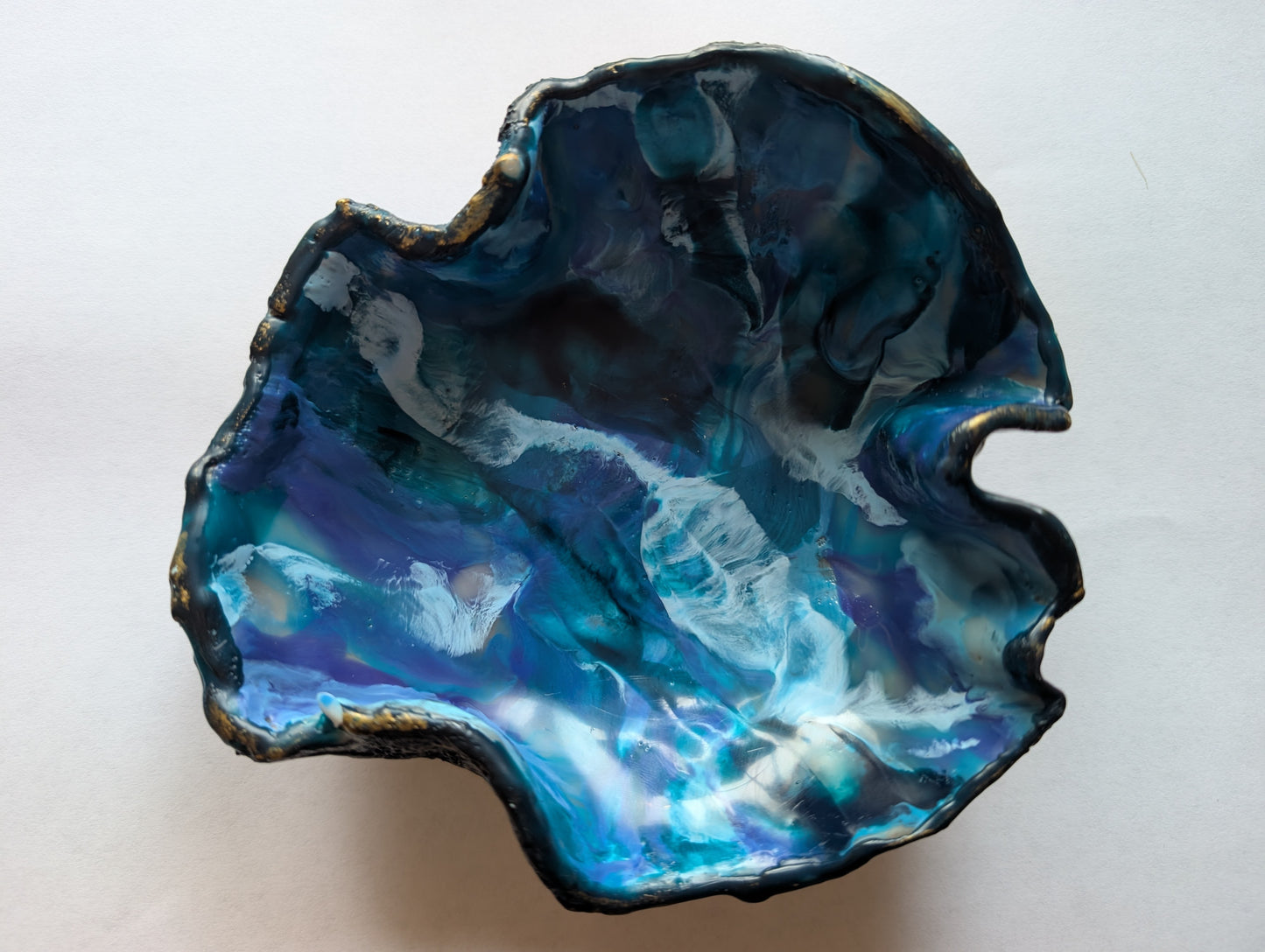 Ocean Whisper Encaustic Vessel