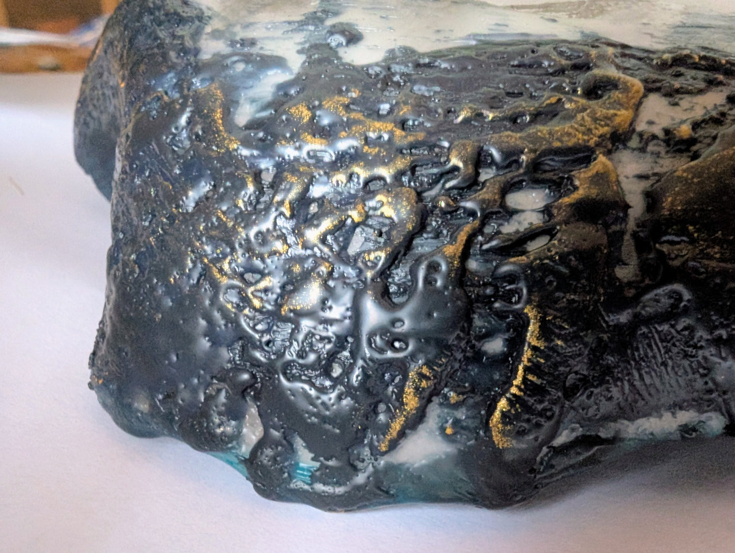 Ocean Whisper Encaustic Vessel