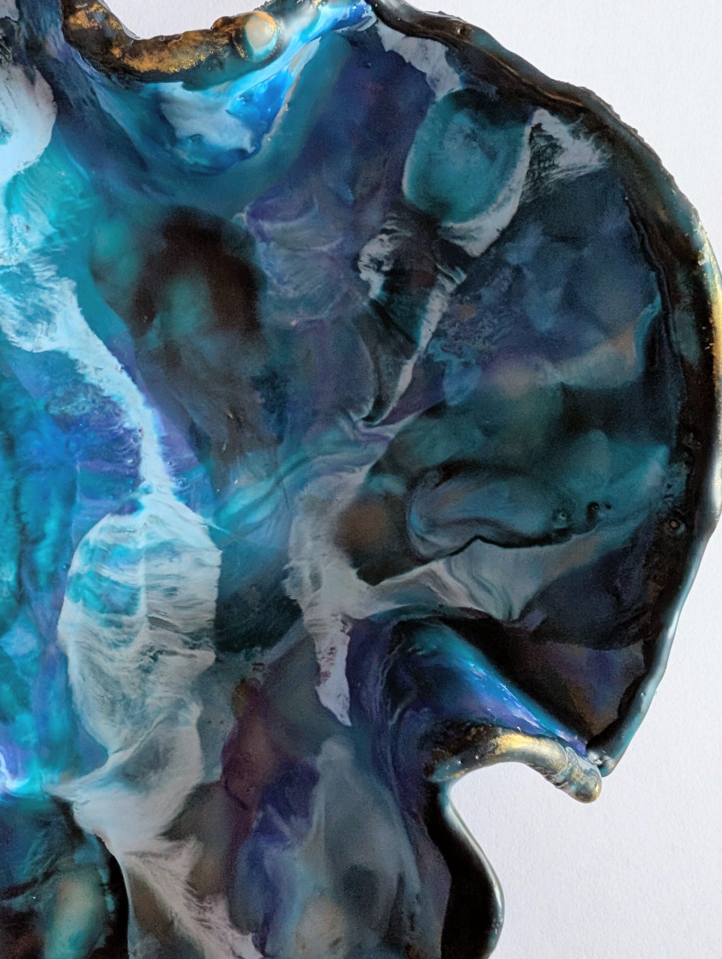 Ocean Whisper Encaustic Vessel