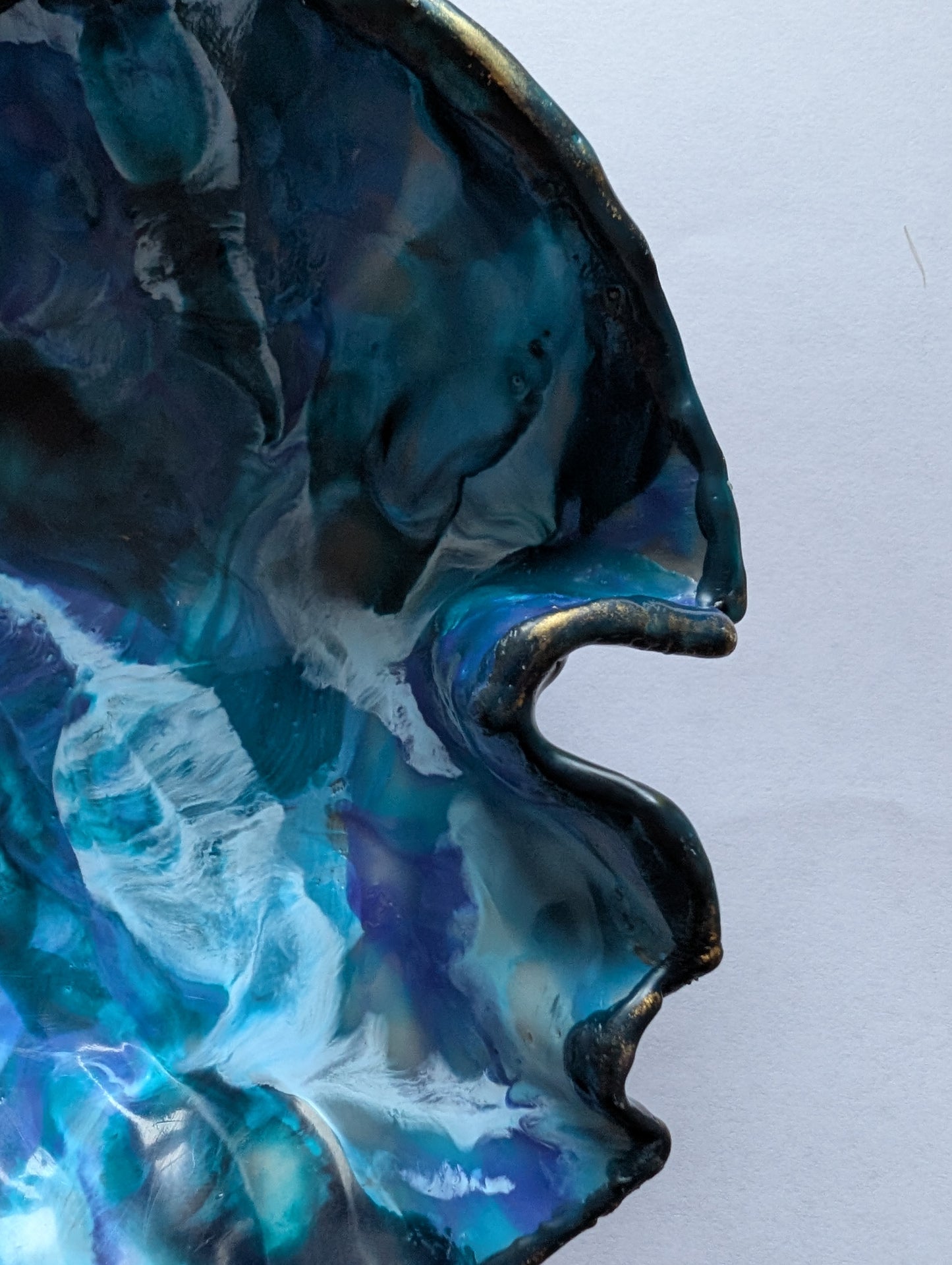 Ocean Whisper Encaustic Vessel