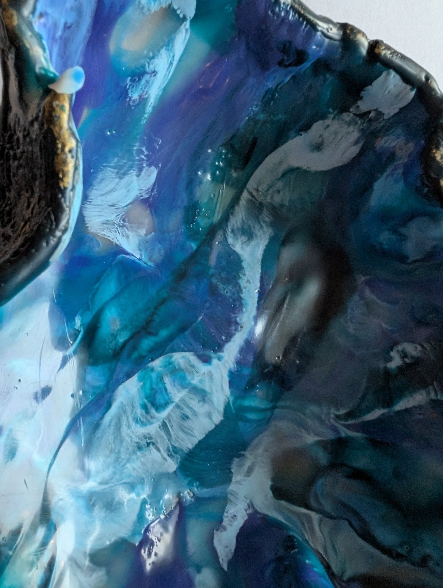 Ocean Whisper Encaustic Vessel