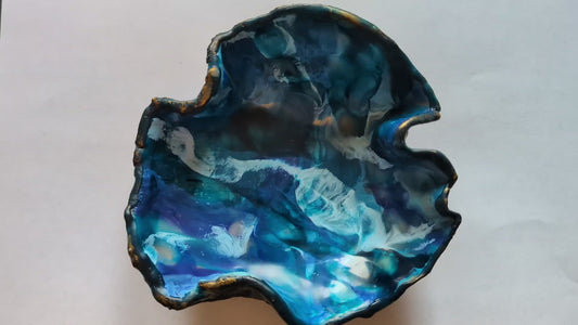 Ocean Whisper Encaustic Vessel